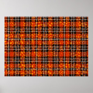 Animal Dots Kariert Mix Muster Nahtlose Kunst Poster