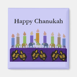 Animal Dreidel Hannukah Menorah Magnet
