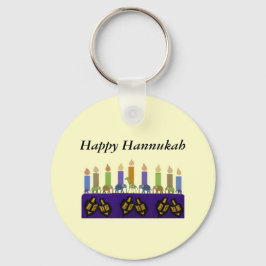 Animal Dreidel Hannukah Menorah Schlüsselanhänger