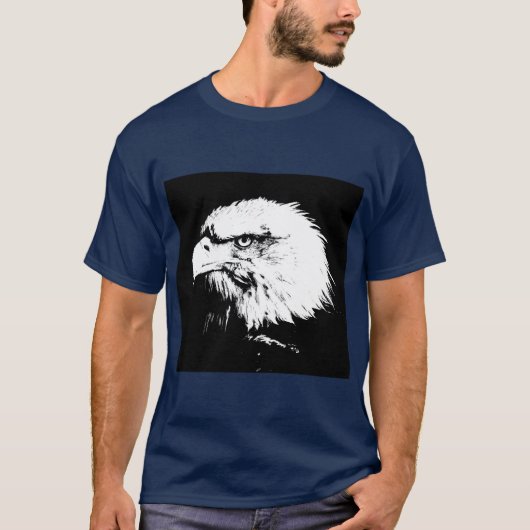 Animal Eagle Gesicht Männer Vorlage modern T-Shirt (Vorderseite)