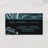 Animal Fashion Salon Spa Business Card Zebra Teal Visitenkarte (Rückseite)