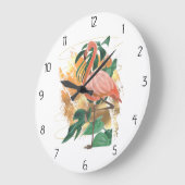 animal flamingo   große wanduhr (Winkel)