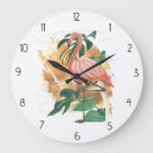 animal flamingo   große wanduhr (Vorderseite)