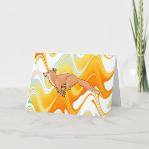 Animal Fox Forest Office Party Dusche Digitale Kun Dankeskarte