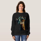 animal  giraffe with stylish sunglasses sweatshirt (Vorne ganz)