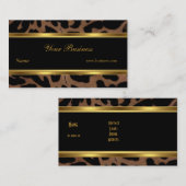 Animal Gold Black Stripe Elegante Klasse 2 Visitenkarte (Vorne/Hinten)