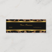 Animal Gold Black Stripe Elegante Klasse Haut Mini Visitenkarte (Vorderseite)