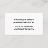 Animal Groomer | Doggie Haircut Visitenkarte (Rückseite)