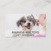 Animal Groomer | Doggie Haircut Visitenkarte (Vorderseite)