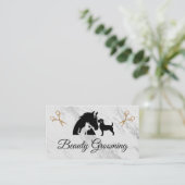 Animal Groomer | Scissors  Visitenkarte (Stehend Vorderseite)