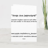 Animal Hugs Orangutan Baby Karte (Rückseite)