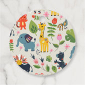 Animal Jungle Pastel Leaf Muster Vielen Dank Geschenkanhänger (Rückseite)