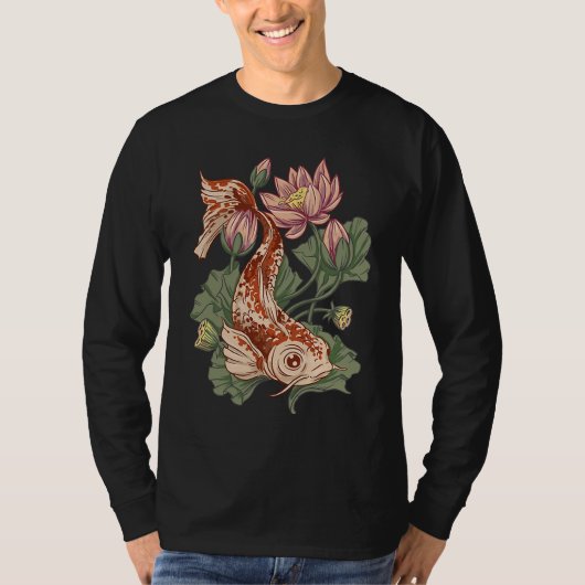 Animal  Koi Fish  Flowers s T-Shirt (Vorderseite)