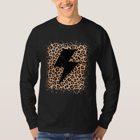 Animal Leopard Cheetah Bolt Lightning Print T-Shirt (Vorderseite)