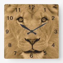 Animal Lion Face Wall Clock
