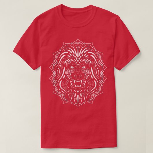 Animal Lover African Mandala Zoo Lion T-Shirt (Design vorne)