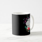 Animal Lover Butterfly Valentines Day Gift Flowers Kaffeetasse (VorderseiteRechts)