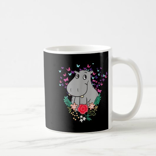 Animal Lover Butterfly Valentines Day Gift Flowers Kaffeetasse (Rechts)