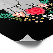 Animal Lover Butterfly Valentines Day Gift Flowers Poster (Ecke)