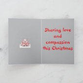 Animal Lover Christmas Cute Pig Wrapped In A Blank Karte (Innenseite)
