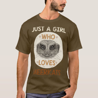 Animal Lover Girl Geschenk Africa Meerkat T-Shirt