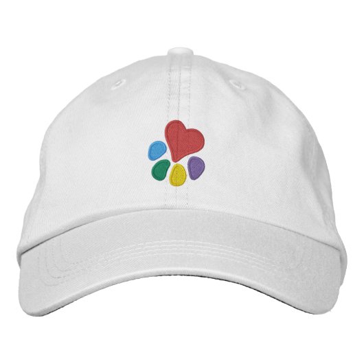 Animal Lover_Heart-Paw Bestickte Kappe (Vorderseite)