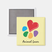 Animal Lover_Heart-Paw Magnet (Vorderseite/Rückseite)