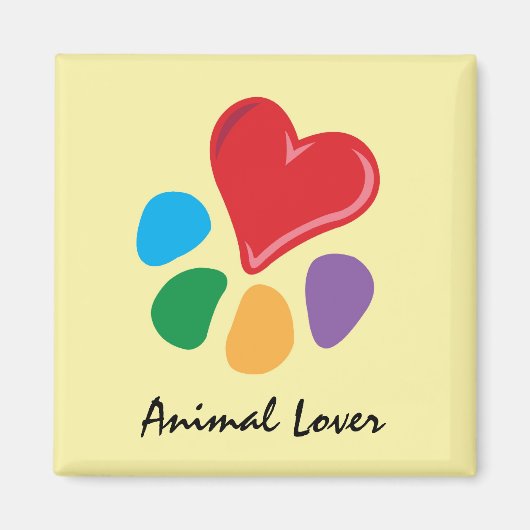 Animal Lover_Heart-Paw Magnet (Vorne)