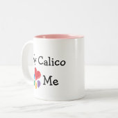 Animal Lover_I Herz My Calico Zweifarbige Tasse (Vorderseite Links)
