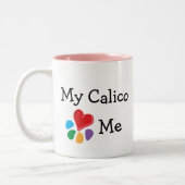 Animal Lover_I Herz My Calico Zweifarbige Tasse (Links)