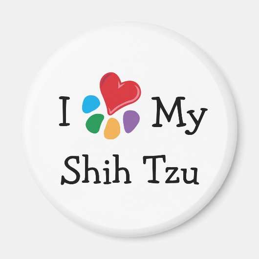 Animal Lover_I Herz My Shih Tzu Magnet (Vorne)