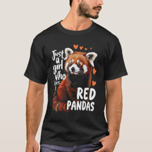 Animal Lover Just Girl Who Lieben Red Pandas Kawai T-Shirt