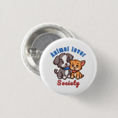 Animal lover society for animal lover button (Vorne & Hinten)