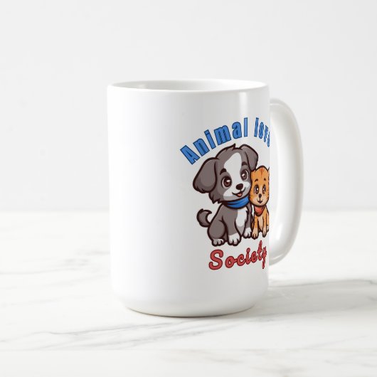 Animal lover society for animal lover kaffeetasse (VorderseiteRechts)