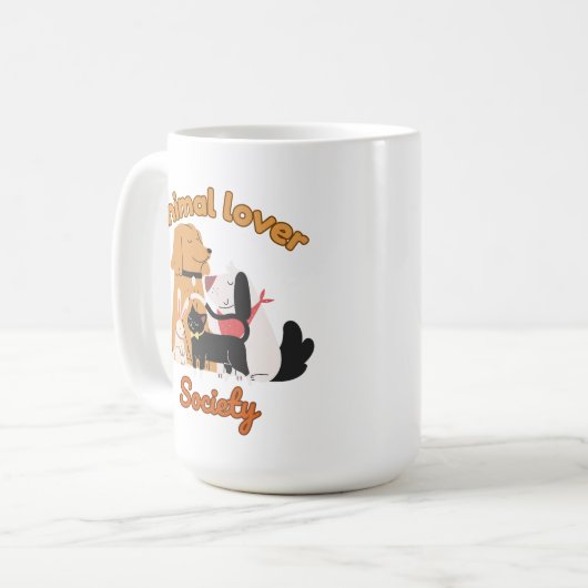 Animal Lover Society for Pet lover Kaffeetasse (Vorderseite Links)