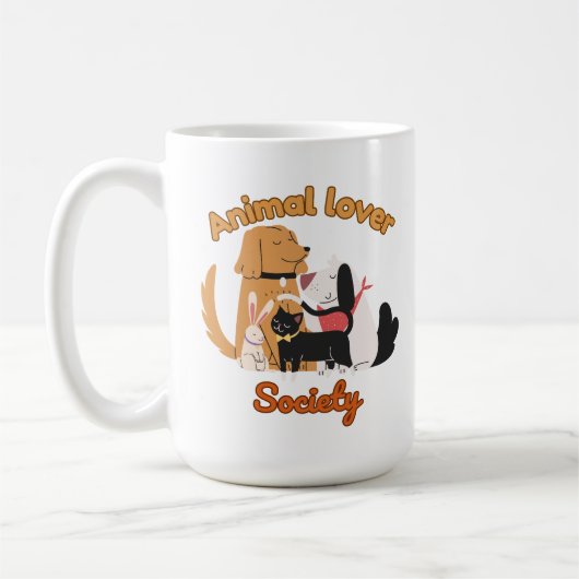 Animal Lover Society for Pet lover Kaffeetasse (Links)