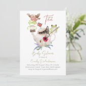 Animal Magic Tea Party Baby Dusche inkl. Briefumsc (Stehend Vorderseite)