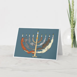 Animal Menorah Feiertagskarte