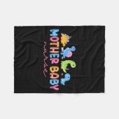 Animal Mother Baby Nurse Dinosaur Stpartum Rn Ob N Fleecedecke (Vorderseite (Horizontal))