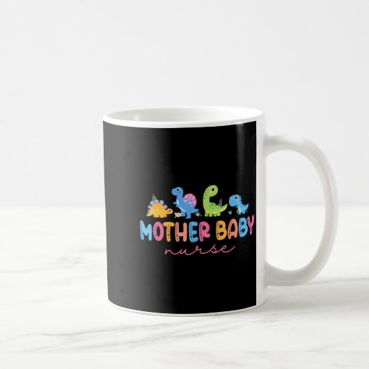 Animal Mother Baby Nurse Dinosaur Stpartum Rn Ob N Kaffeetasse (Rechts)