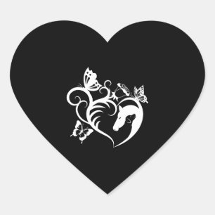 Animal Motif Horse Hunde Butterfliegen Geschenk Herz-Aufkleber
