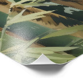 Animal Nature Tiger Bamboo Fotodruck (Ecke)