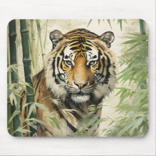Animal Nature Tiger Bamboo Mousepad