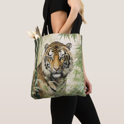 Animal Nature Tiger Bamboo Tasche (Von Nahem)