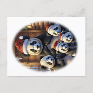 Animal PANDA Christmas Postkarte
