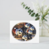 Animal PANDA Christmas Postkarte (Stehend Vorderseite)
