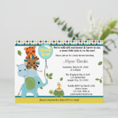 Animal Parade Baby Shower Einladung APK #2 (Stehend Vorderseite)