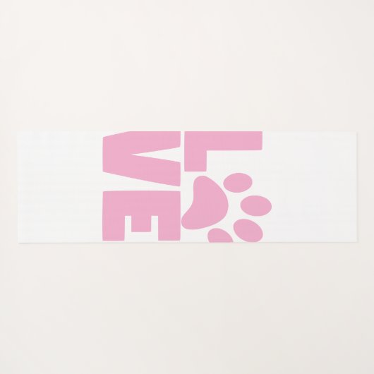 Animal Paw Print Yoga Mat – LOVE Design Yogamatte (Rückseite (Horizontal))