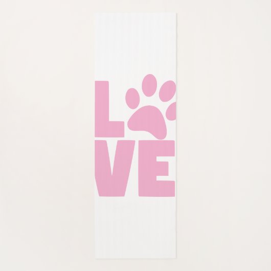 Animal Paw Print Yoga Mat – LOVE Design Yogamatte (Rückseite)