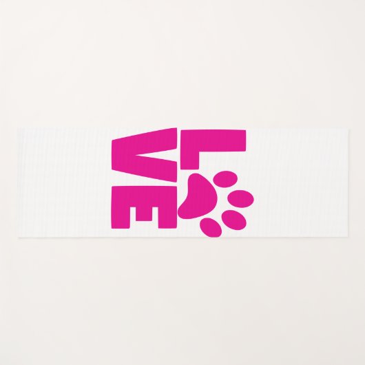 Animal Paw Print Yoga Mat – LOVE Design Yogamatte (Vorderseite (Horizontal))